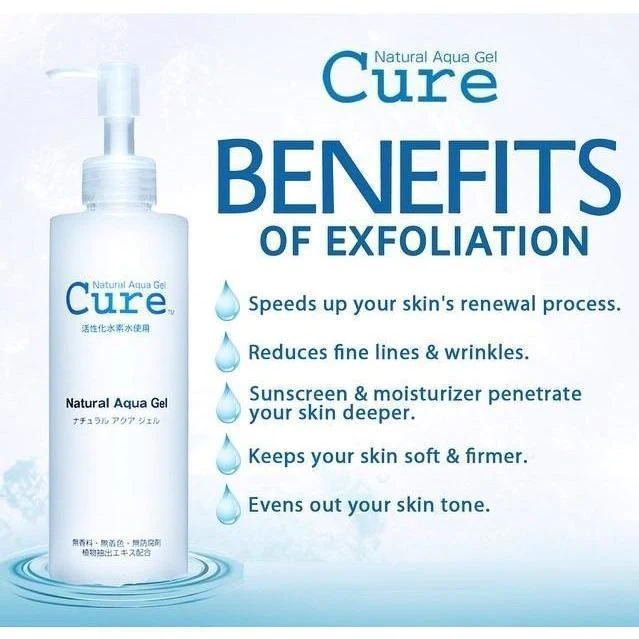 Cure-Natural-Aqua-Gel-Exfoliator-250g-Japan-With-Love-4_639x639 Cure Natural Aqua Gel Peeling Gel Exfoliating Gel Exfoliating Care Removal Face Whole Body 3.5 oz (100 g) - Image 2