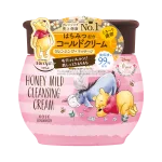Tub of Softymo Honey Mild Cleansing Cream featuring Winnie the Pooh, Piglet, and Eeyore, highlighting honey as an ingredient.