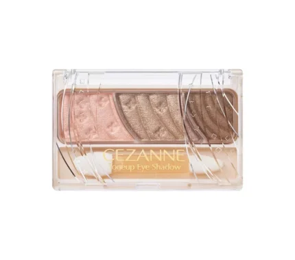 A plastic box of Cezanne Tone-Up 11 Taupe Brown Tri-Color Eyeshadow with Tip.