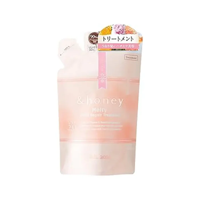 A refill packet of Honey Melty Moist Repair Treatment in sealed plastic packaging.