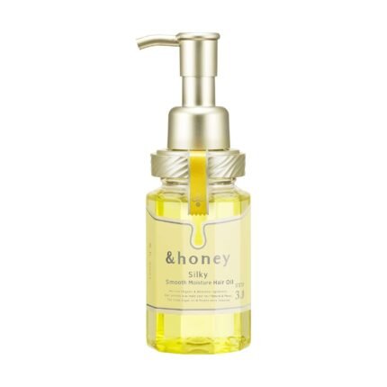 A pump bottle of &honey Silky Smooth Moisture Hair Oil.
