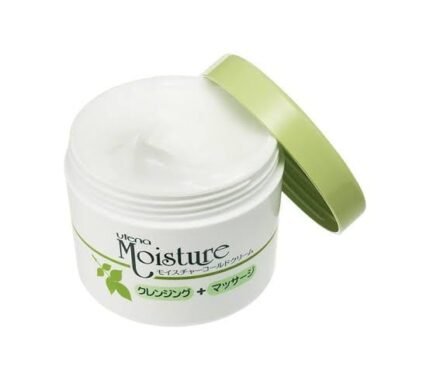 Utena Moisture Cold Cream and its lids is open The lid is attached to the box.