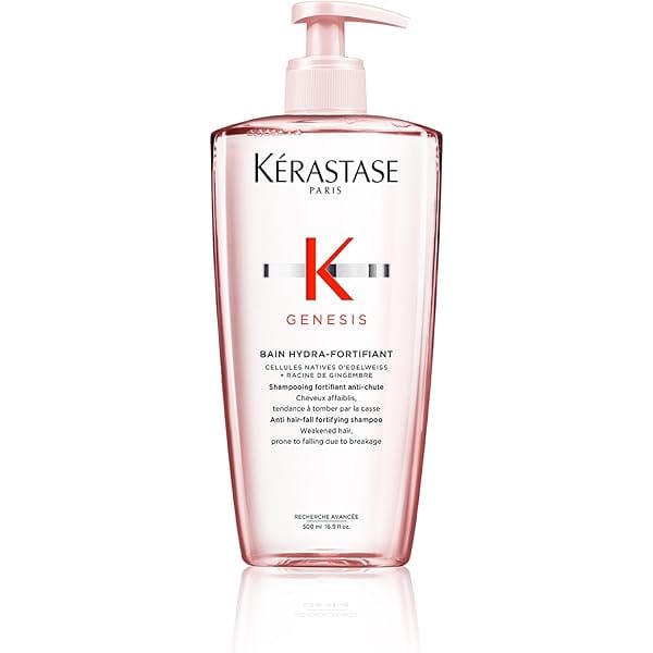 A pump bottle of Kerastase Shampoo Van Nutri Forty.