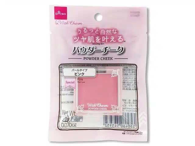 Daiso Powder Blush Pearl Type Pink Miake BD