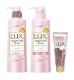LUX Super Rich Shine Straight Beauty Shampoo Conditioner Moisturizing Pump Pair + Bend Care Treatment 400g + 400g+70g - Image 2