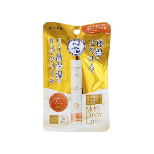 Mentholatum Melty Cream Lip Rich Honey 2.4g | Moisturizing Lip Balm