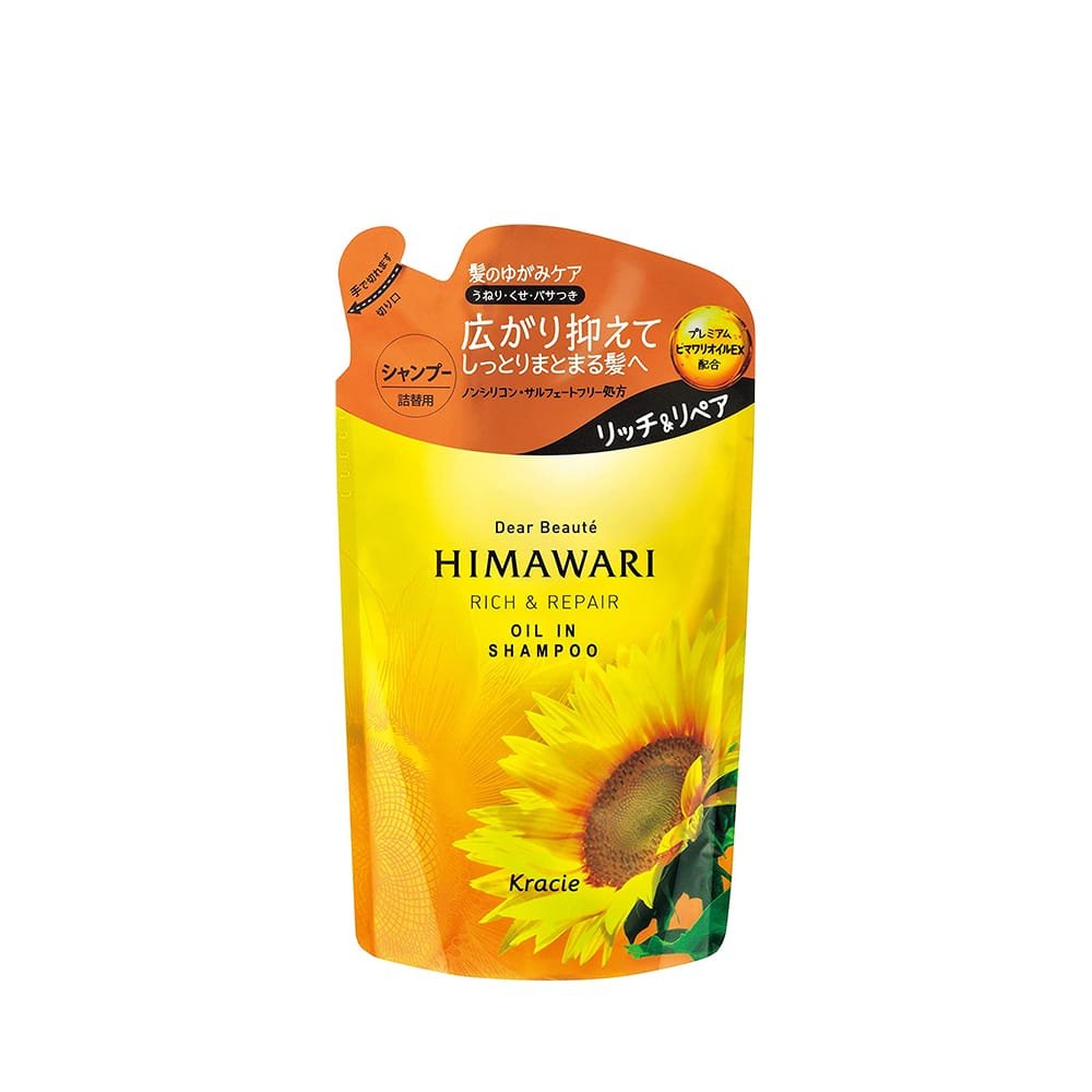 Himawari Oil-In Shampoo Rich & Repair 360ml Refill | Damage Care Japan