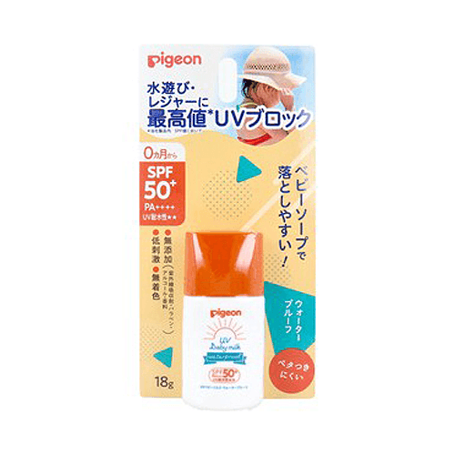 Pigeon UV Baby Milk SPF50+ PA++++ 18g | Waterproof Sunscreen JapanPigeon UV Baby Milk SPF50+ PA++++ 18g | Waterproof Sunscreen Japan
