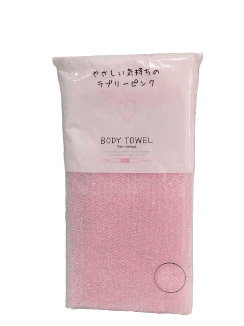 Daiso Body Towel Pink 20cm x 100cm