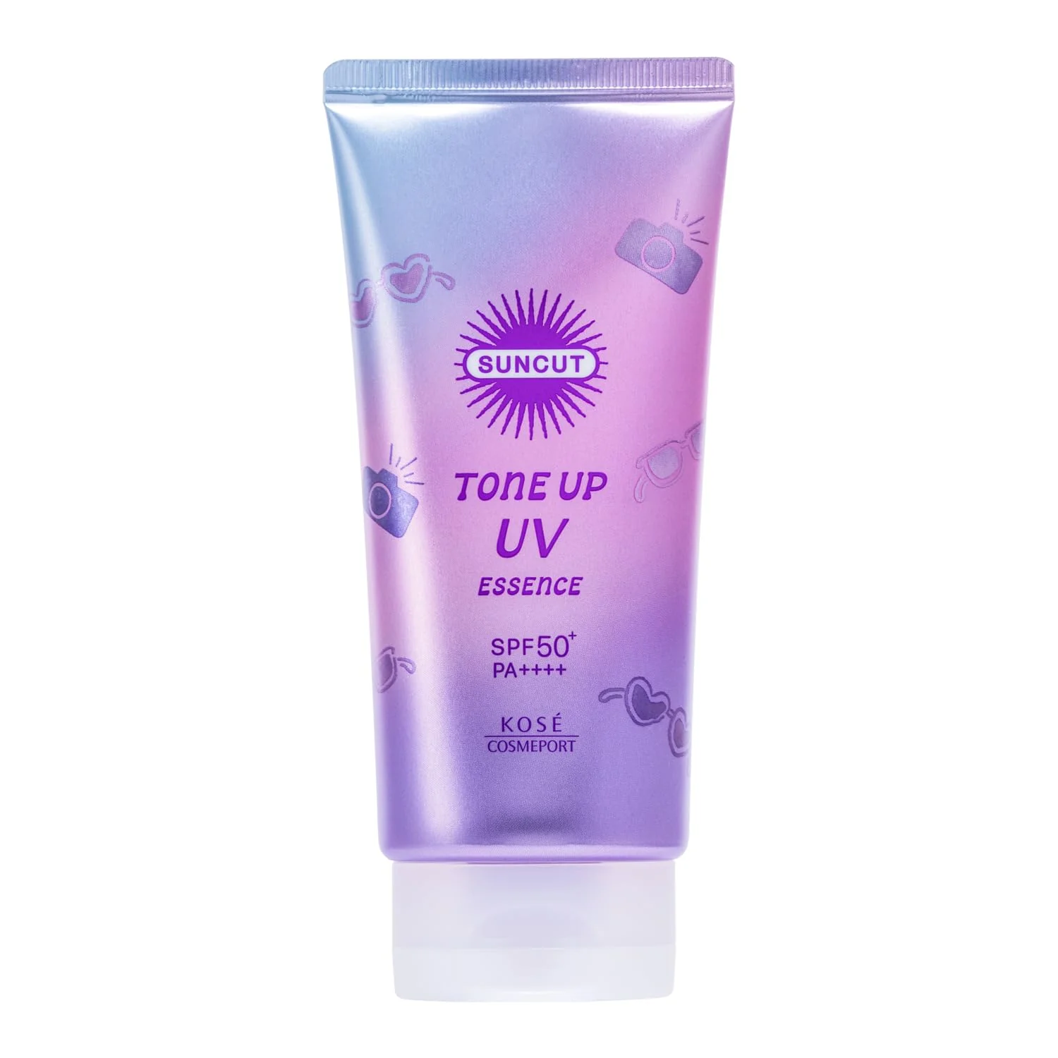 Kose Suncut Tone Up UV Essence SPF50+ PA++++ 80g Lavender Sunscreen
