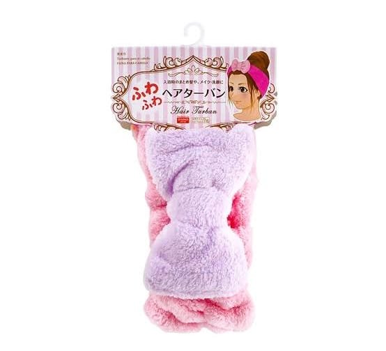 Daiso Fluffy Hair Turban Ribbon Soft Hair Wrap