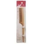 Daiso Peach Wood Comb with Handle Anti Static