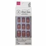 Daiso Nail tips (hand, glitter baby pink)