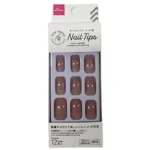 Daiso Nail tips (hand, silverstone lavender pink)
