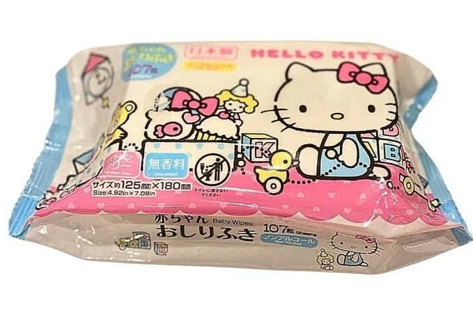 Daiso Hello Kitty baby wipes 107 sheets (125 x 180 mm) white