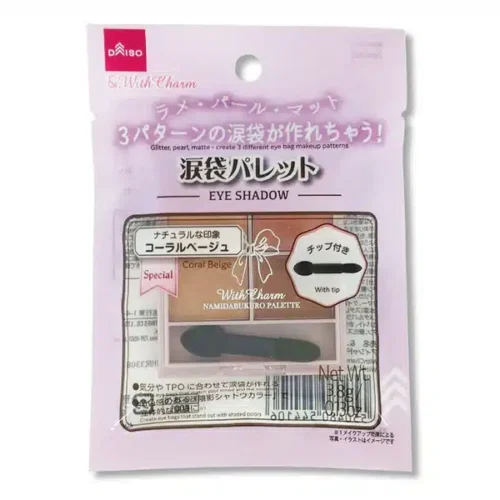 Daiso WithCharm Tear Bag Palette, Coral Beige