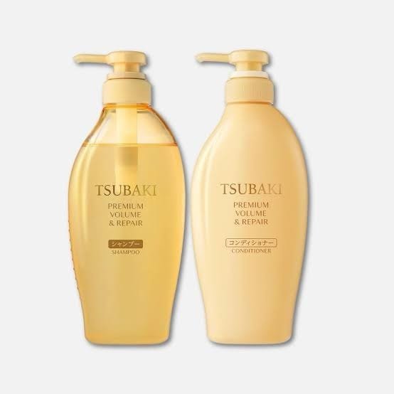 TSUBAKI Premium Volume & Repair Shampoo, 16.3 fl oz (450ml), Hair Conditioner, 17.3 fl oz (450ml)