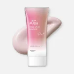 Skin Aqua Tone Up UV Essence Pink SPF50+ PA++++ 80g – Brightening Sunscreen - Image 2