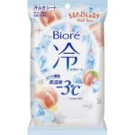 Kao Biore Cooling Sheet Momo Soap 20 Sheets – Refreshing Cooling Wipes