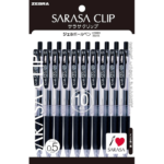 ZEBRA P-JJ15-BK10 Gel Ballpoint Pen, Sarasa Clip, 0.5, Black, 10 Pens - Image 2