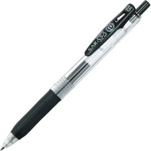 ZEBRA P-JJ15-BK10 Gel Ballpoint Pen, Sarasa Clip, 0.5, Black, 10 Pens